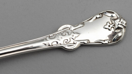 Rare Tudor Pattern Victorian Silver Sugar Spoon - Diamond Registration Mark